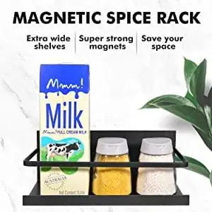 Kitchen Storage Magnetic Corner Shelf Side Rack (Pack Of 1)