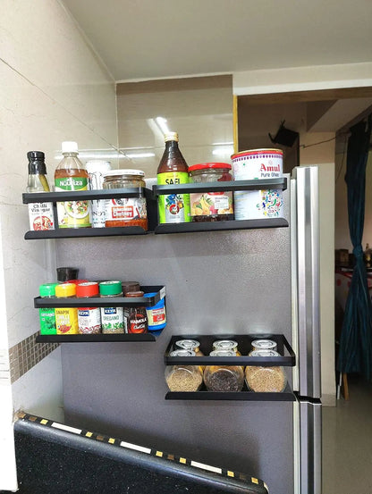 Kitchen Storage Magnetic Corner Shelf Side Rack (Pack Of 1)